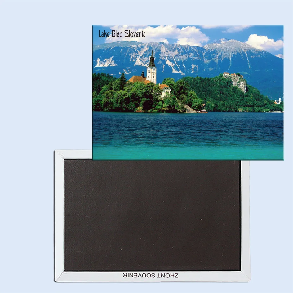 Езерото Блед, Словения, Магнитни стикери за хладилник, туристически сувенири, малки подаръци 24805 Изображение 0