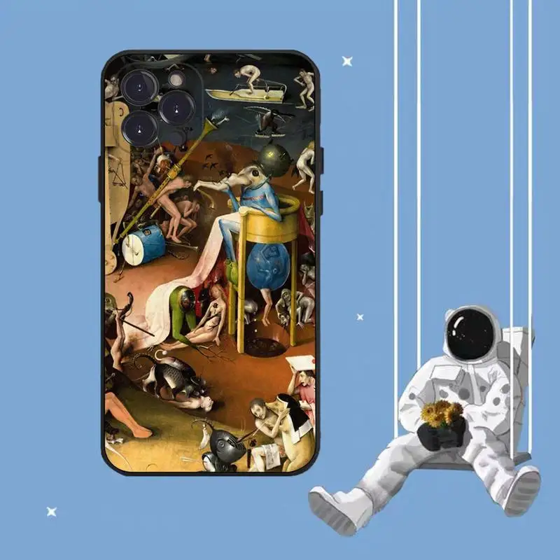 Иеронимус Босх Художествена Живопис Калъф За Телефон iPhone 8 7 6 6S Plus X SE 2020 XR XS 14 11 12 13 Mini Pro Max Мобилен Калъф Изображение 1