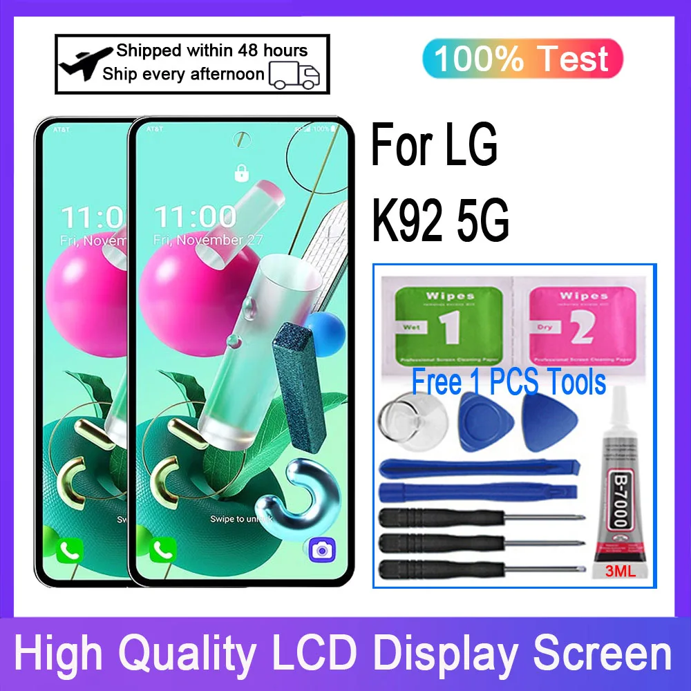 Оригинал За LG K92 5G LMK920 LM-K920 LCD Дисплей с сензорен екран Дигитайзер, Подмяна на Изображение 0