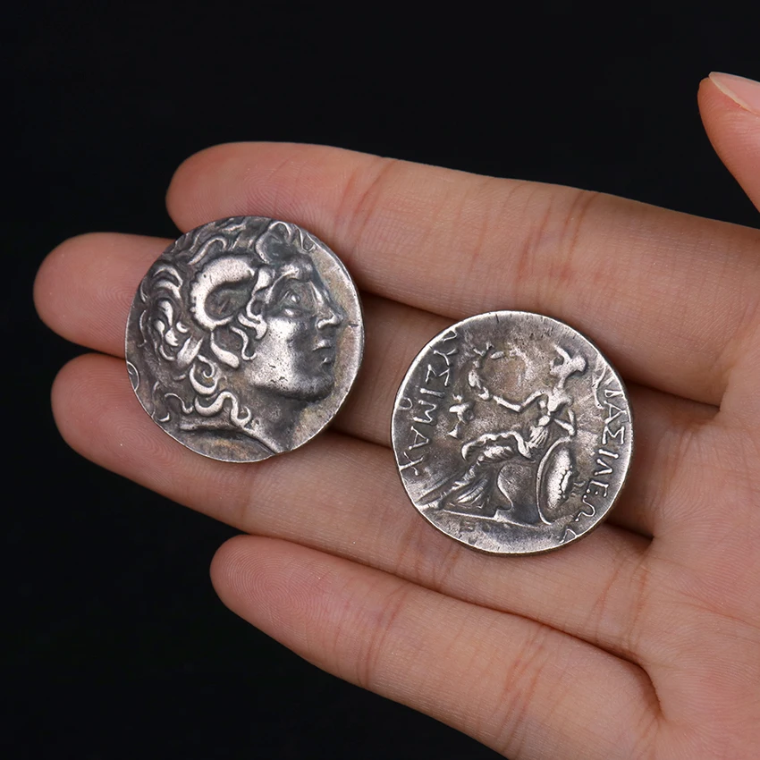 РЕПЛИКА 1БР Занаяти Стари Монети от Гръцката Монета Незабравим Чужд Антикварен Подарък Декоративни Подаръци Изображение 2