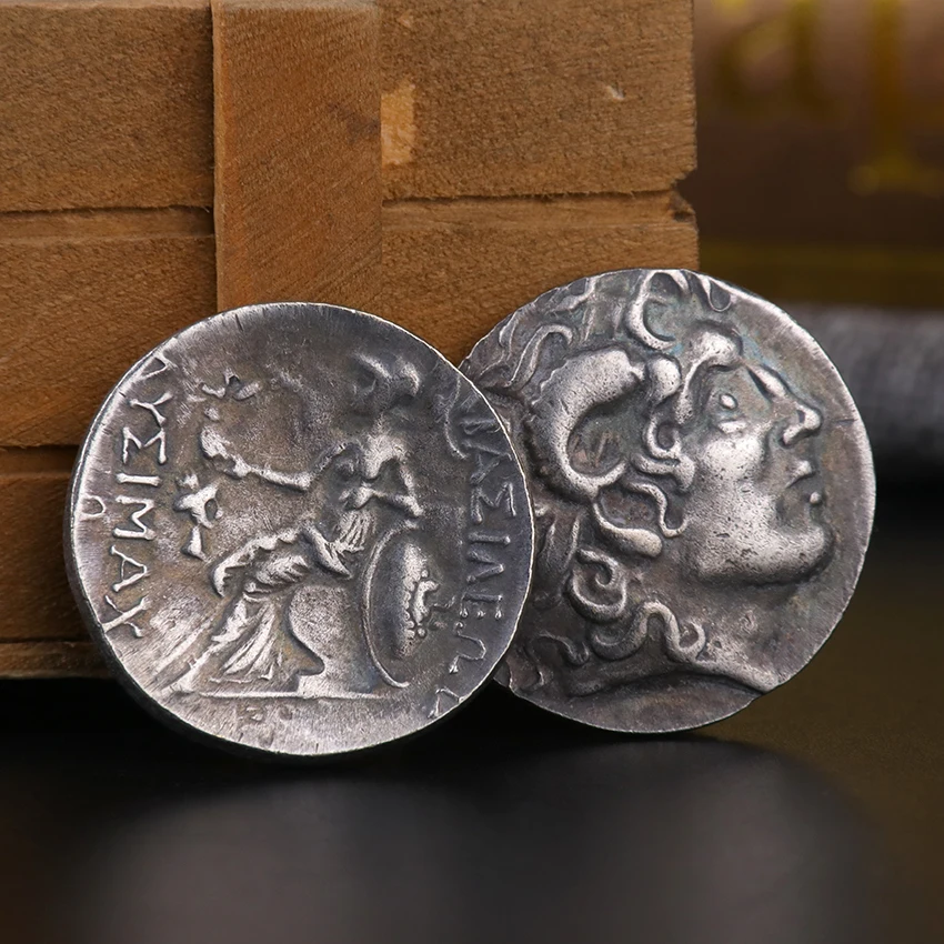РЕПЛИКА 1БР Занаяти Стари Монети от Гръцката Монета Незабравим Чужд Антикварен Подарък Декоративни Подаръци Изображение 3