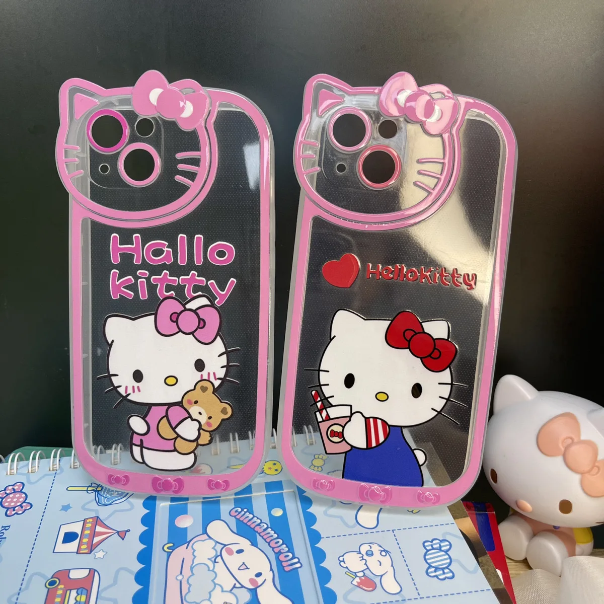 Сладък Cartoony Sanrio Hello Kitty Кожен Калъф За Телефон Cortex За iPhone 11 12 13 Pro Max X Xr Xs устойчив на удари Калъф Изображение 0