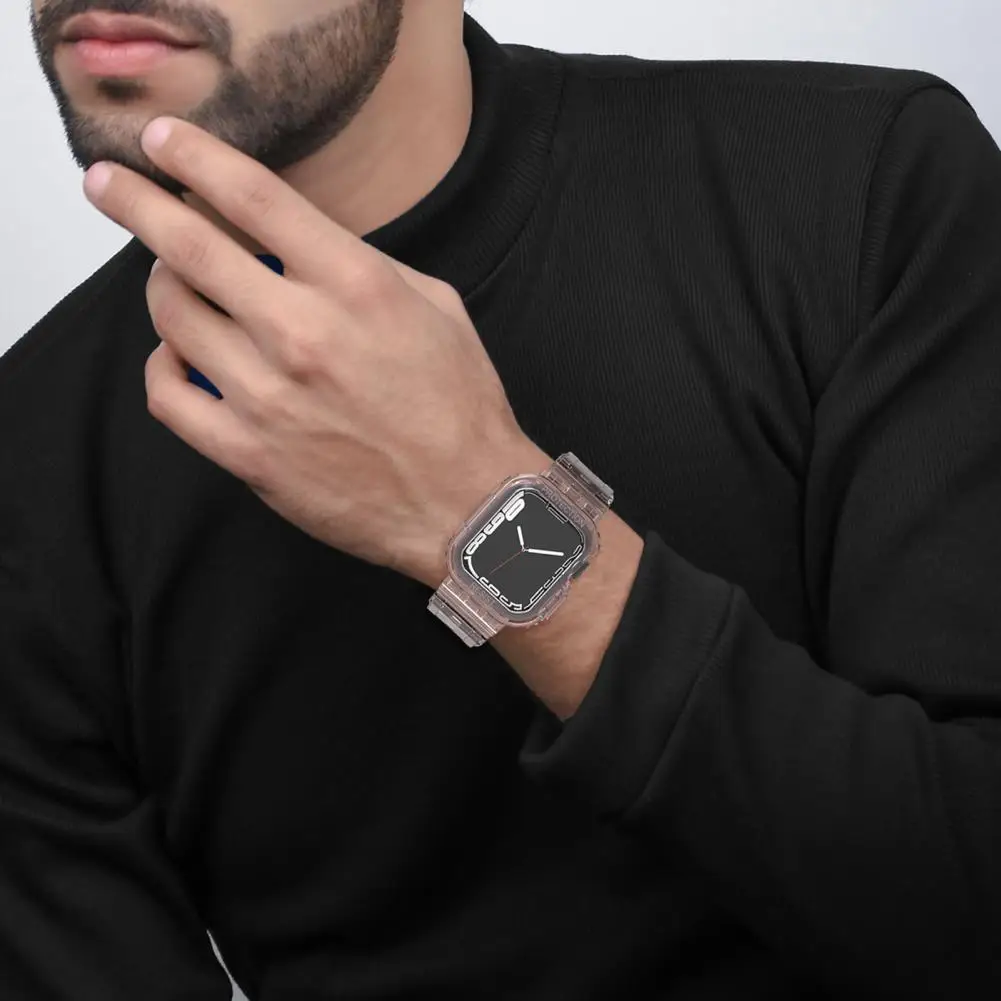 Стилен Сгъсти каишка за часовник, Удобен в чорап, Прозрачен Вградени Интелигентни каишка за часовник, Сменяеми Аксесоари за Часовници Изображение 4
