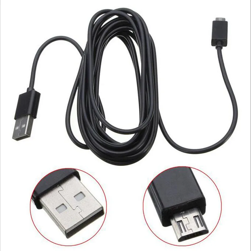 Удължен кабел за зарядно Micro USB с дължина от 3 м, кабел за зареждане кабел за Sony Playstation PS4 Slim Pro DUALSHOCK 4, безжичен контролер Xbox one Изображение 0