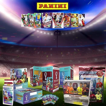 2022 Панини Football Star Card Box на световното първенство по футбол в Катар Колекция футболни звезди Меси, Роналдо Футболист Limit Набор от Фанатских Карти