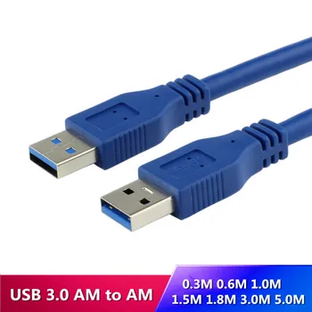 Високоскоростен Син USB 3.0 A USB-удължител от мъжете на мъжа от AM ДО AM 4,8 Gbit/с Поддръжка на USB 2,0 0,3 М 0,6 М, 1 М и 1,5 М-5 М